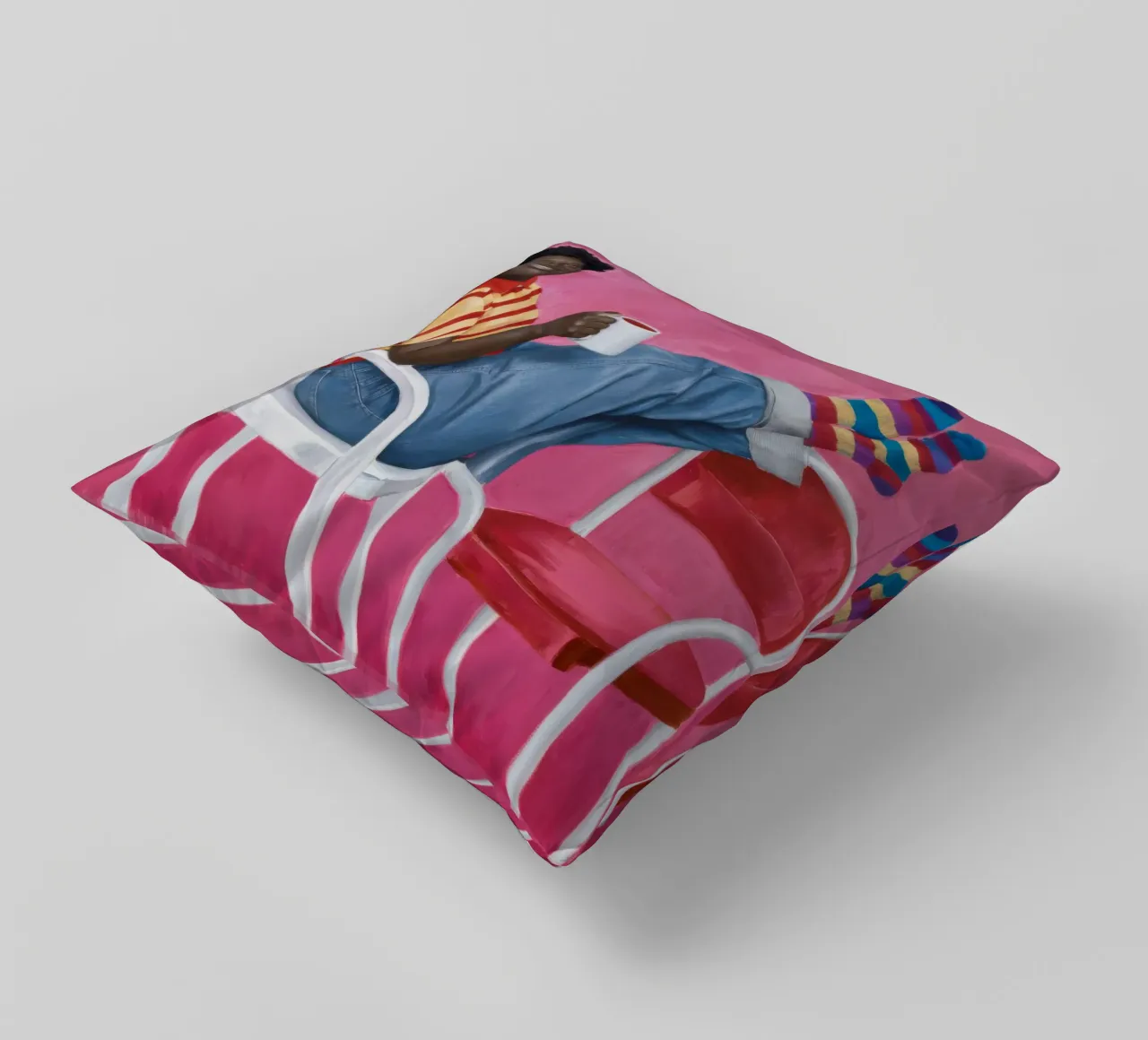 Comfort a righe rilassato cuscino da Ebony Carpenter