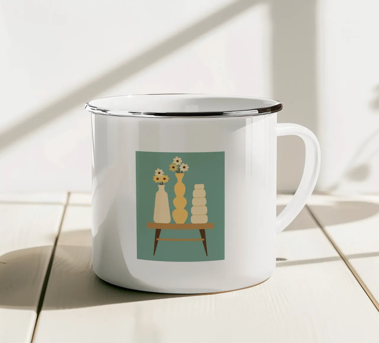 Vaso di fiori tazza in smalto da TRENDY POSTER SHOP