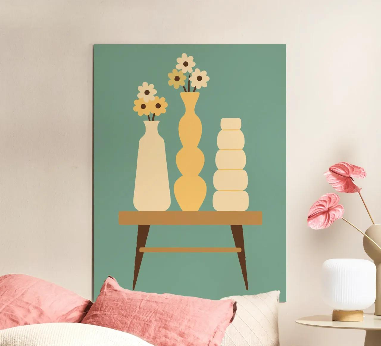 Vaso di fiori poster con telaio in legno da TRENDY POSTER SHOP