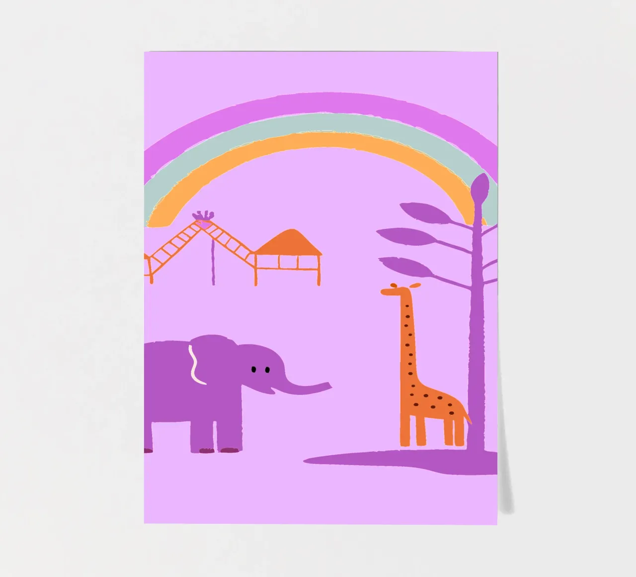 Elephants and Giraffes sticker sheet by TRENDY POSTER SHOP