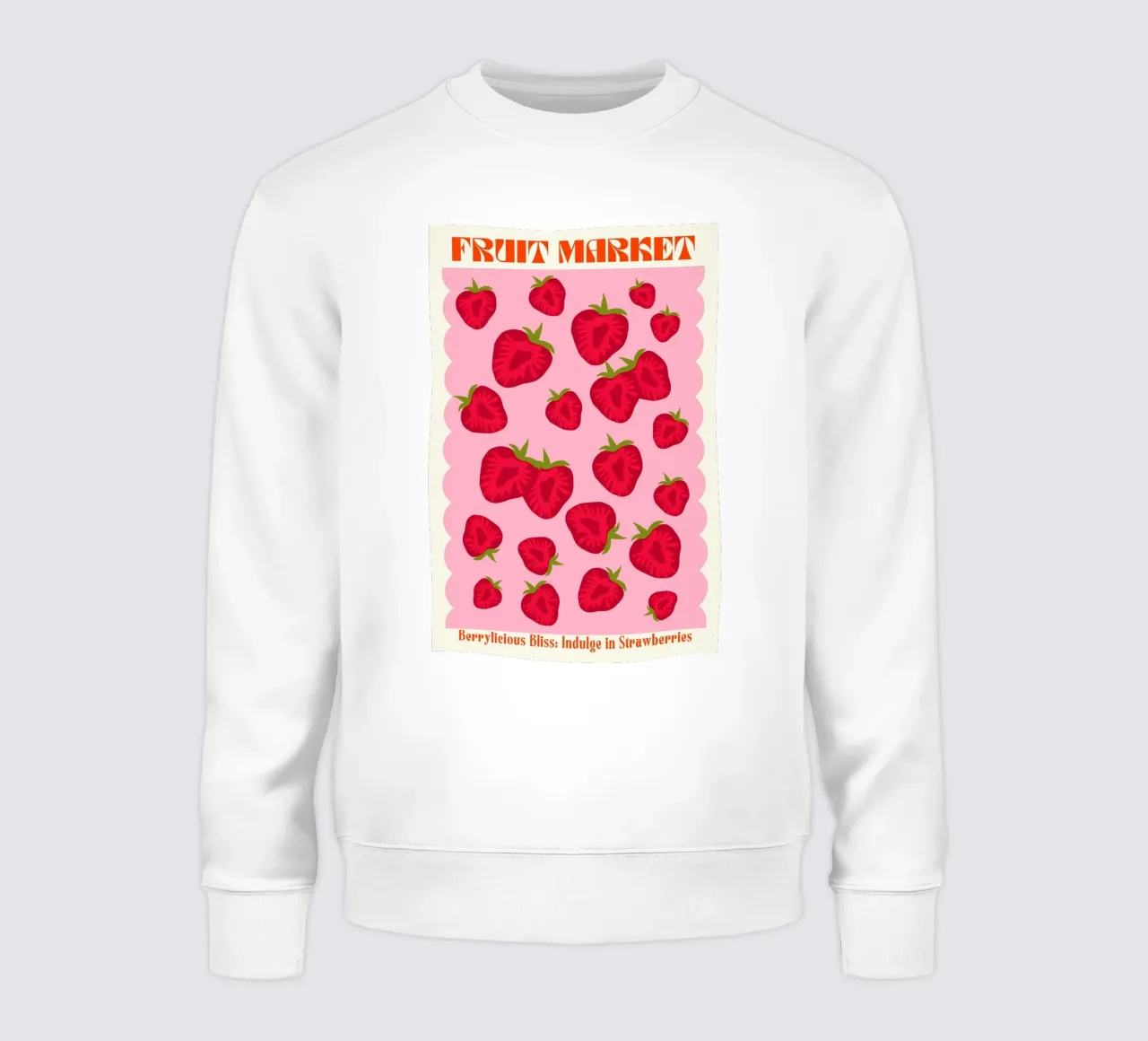 Mercato della frutta alla fragola felpa da PrintStudio