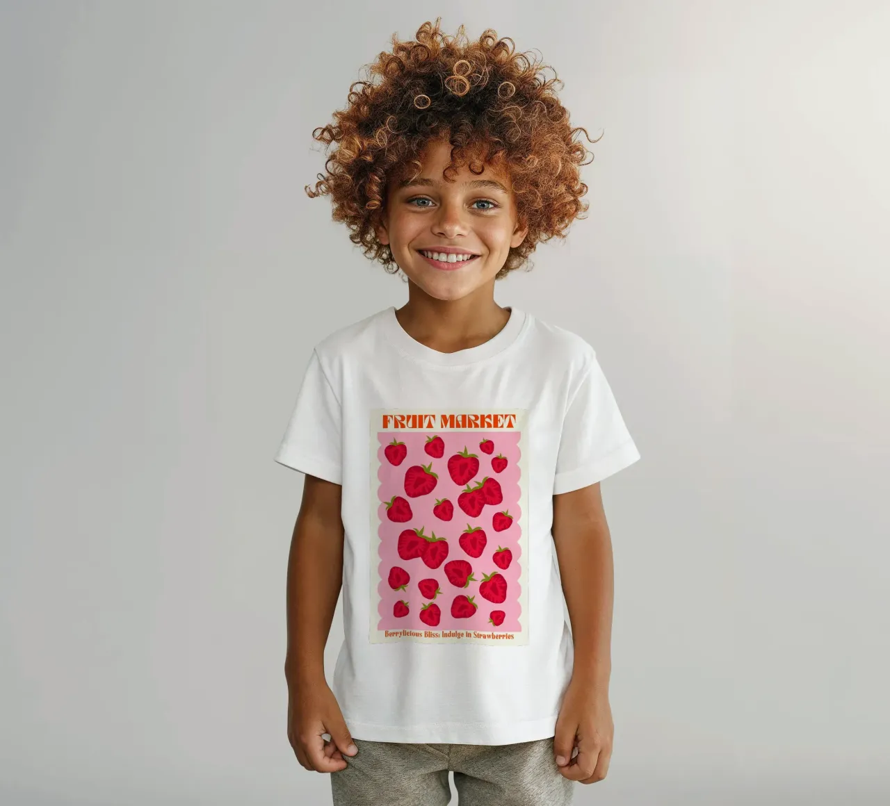 Mercato della frutta alla fragola t-shirt bambini da PrintStudio