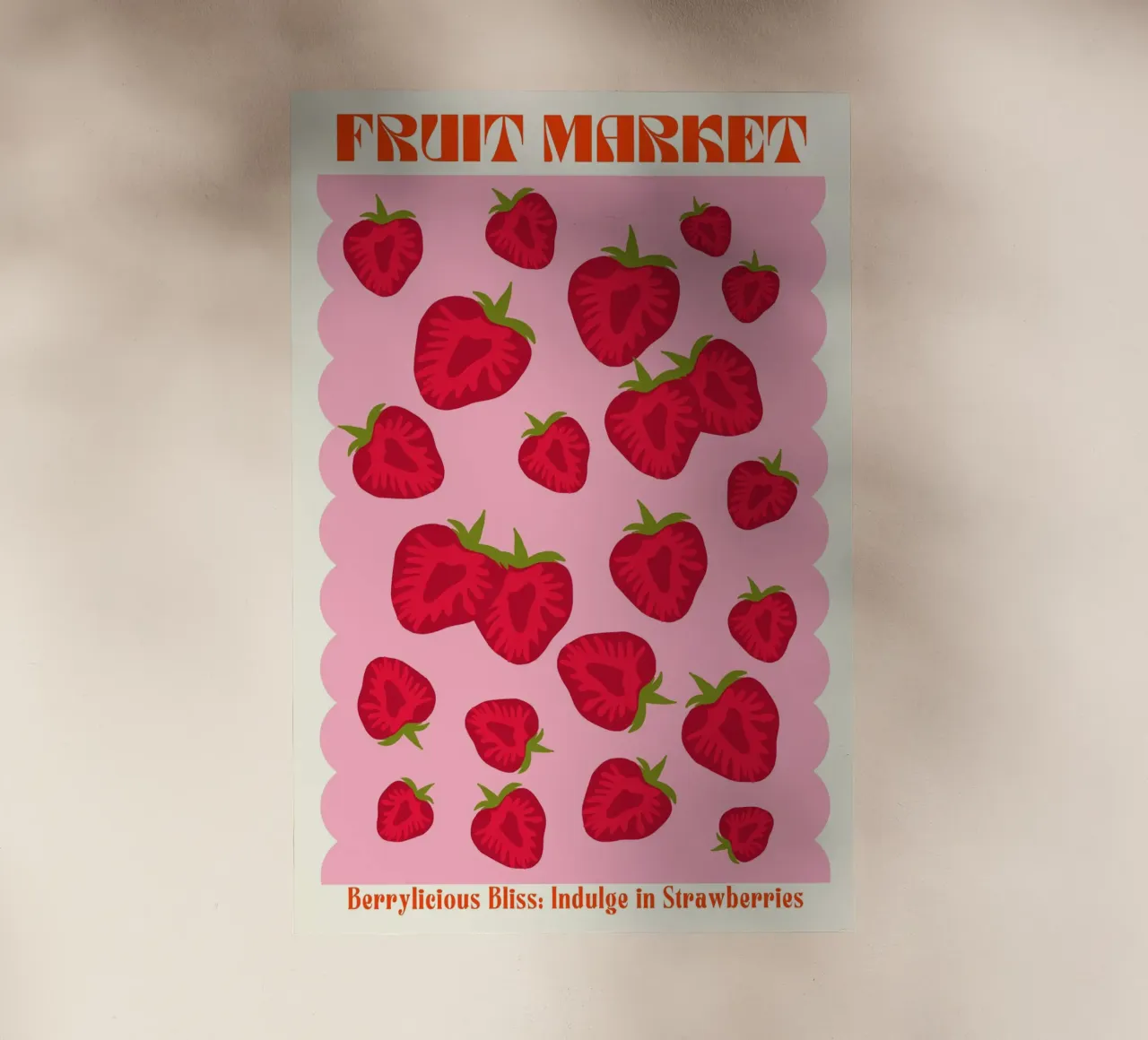 Mercato della frutta alla fragola pellicola backlit da PrintStudio