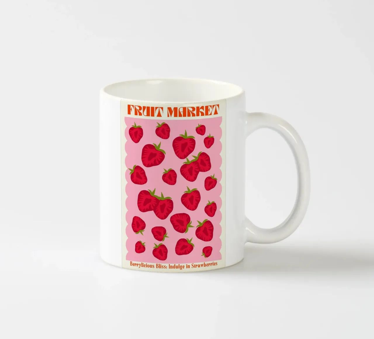 Mercato della frutta alla fragola tazza in ceramica da PrintStudio