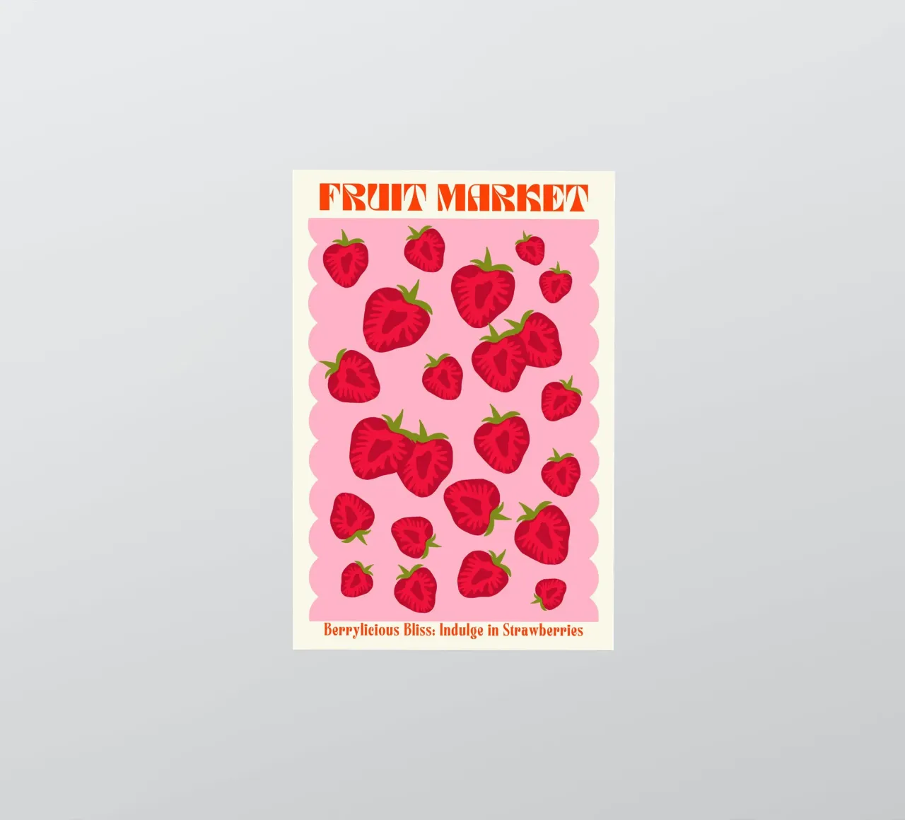 Mercato della frutta alla fragola adesivo da PrintStudio