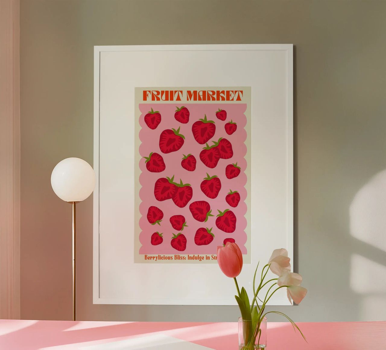 Strawberry Fruit Market poster by PrintStudio
