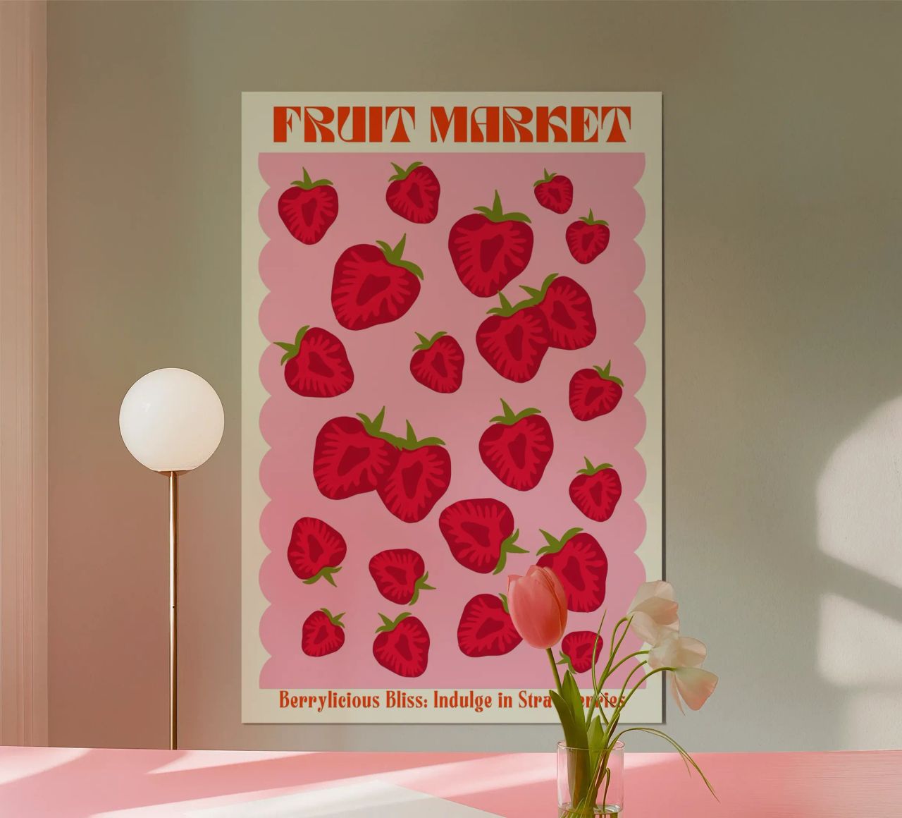 Strawberry Fruit Market poster by PrintStudio