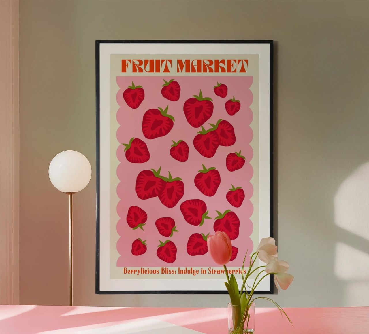 Strawberry Fruit Market poster by PrintStudio