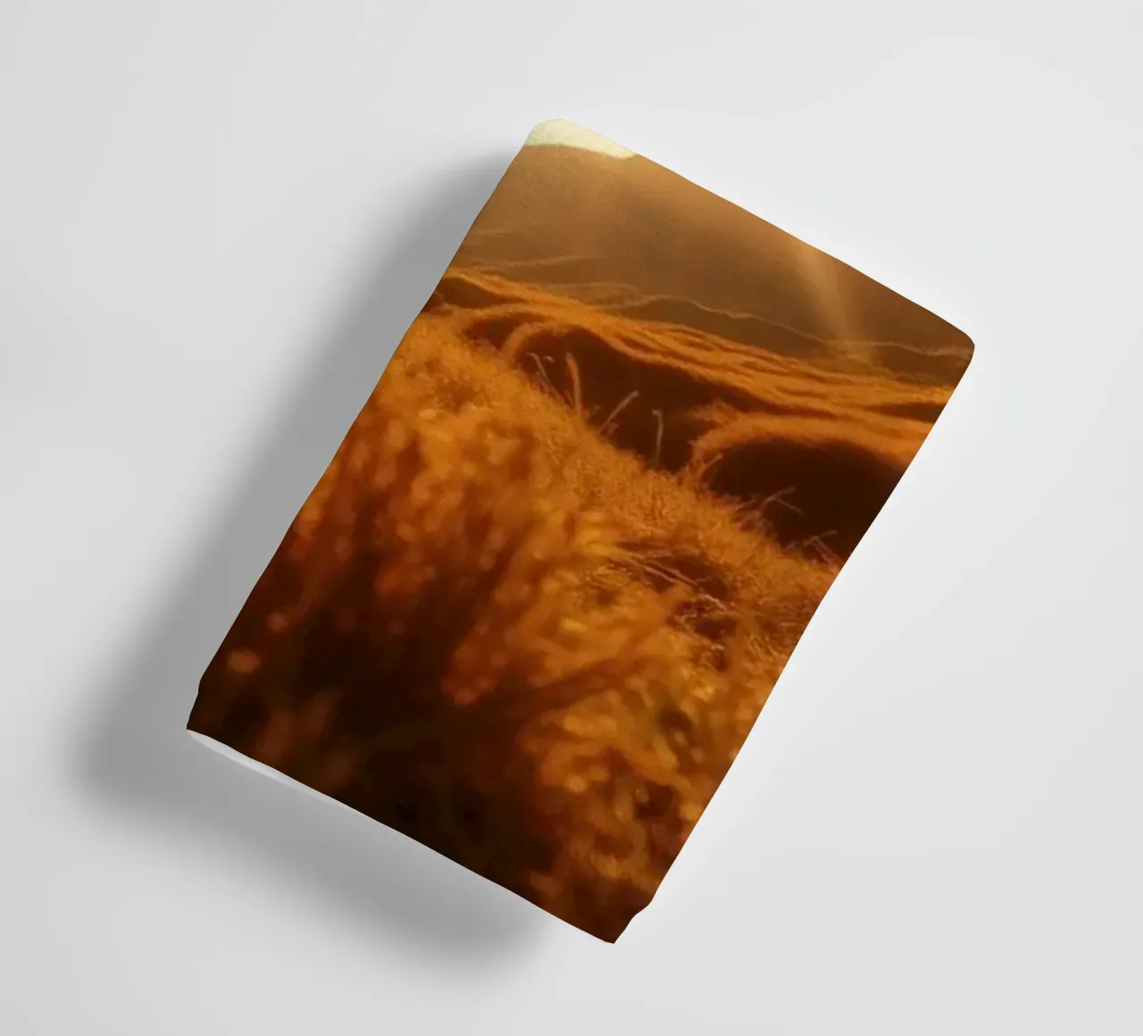 sunset over tranquil valley surrounded by majestic mountains towel by DesignDoodle