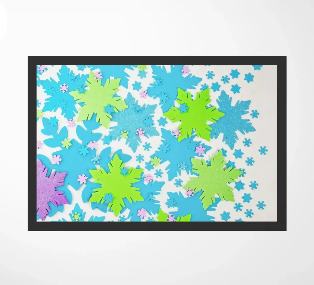 Snowflakes doormat by Juj Winn