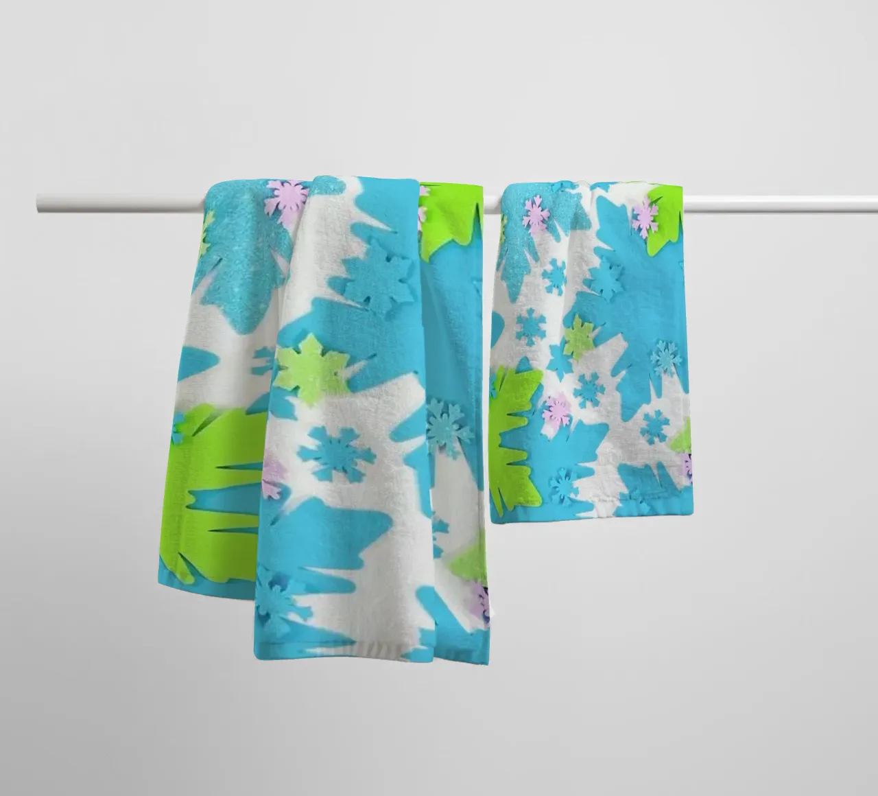 Snowflakes asciugamano da bagno da Juj Winn