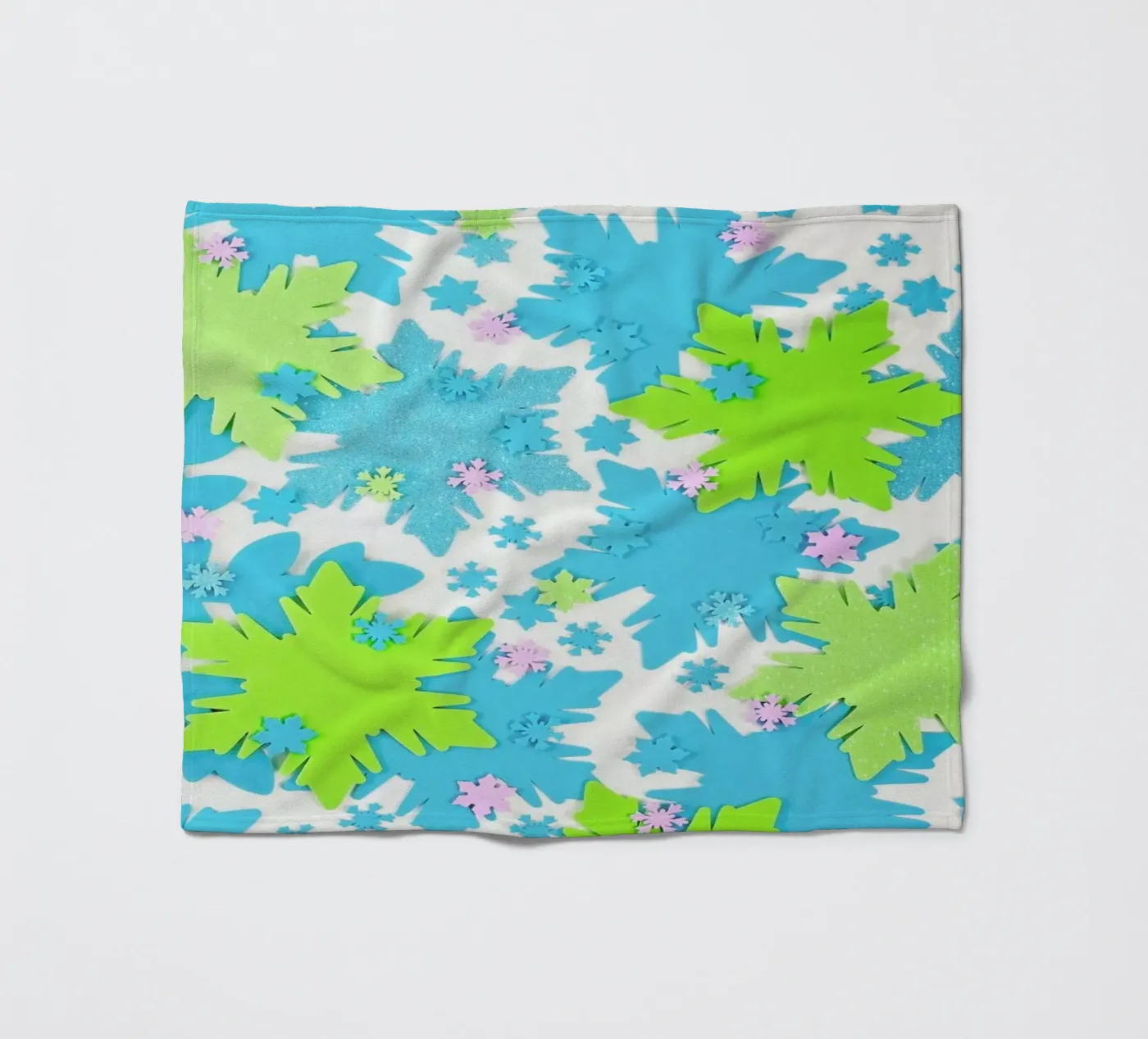 Snowflakes Fleecedecke von Juj Winn