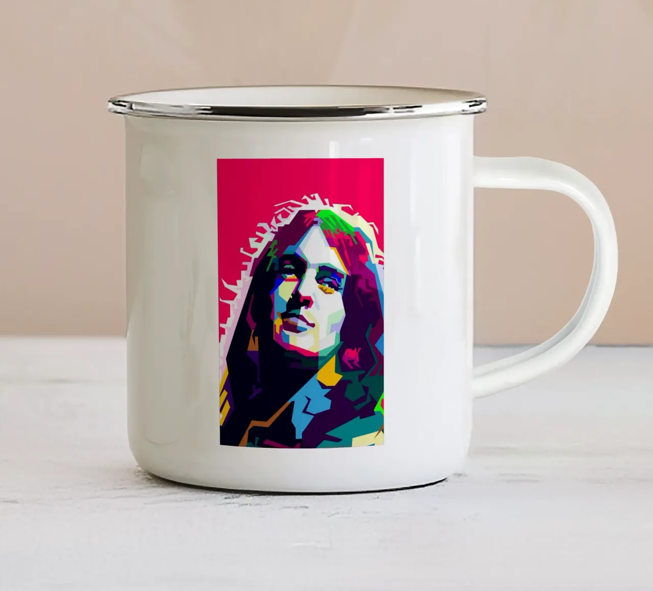 Ian Gillan Cantante hard rock WPAP Trending Now tazza in smalto da Artkreator