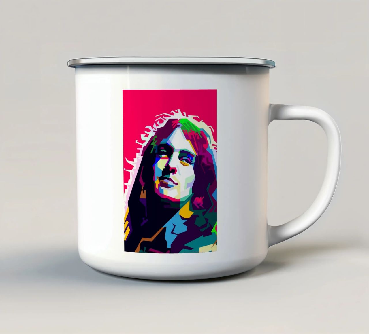 Ian Gillan Cantante hard rock WPAP Trending Now tazza in smalto da Artkreator