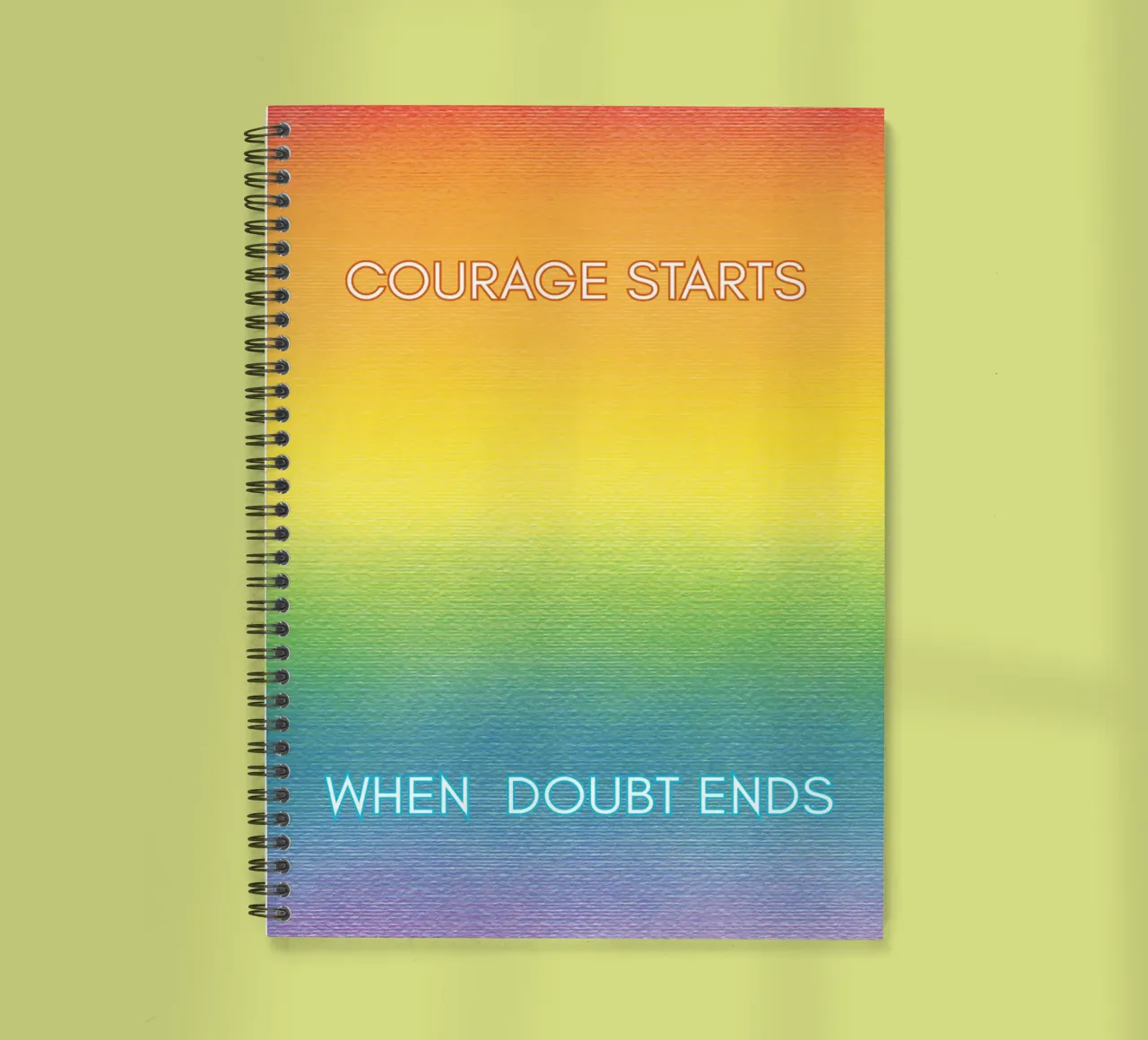 COURAGE STARTS WHEN DOUBT ENDS diario ad anelli da SoulfireGuru