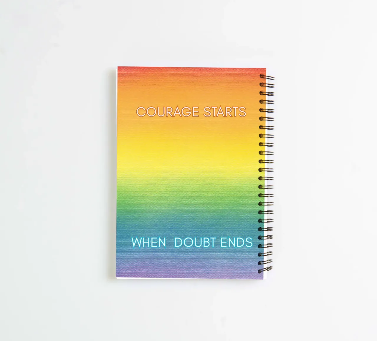 COURAGE STARTS WHEN DOUBT ENDS diario ad anelli da SoulfireGuru