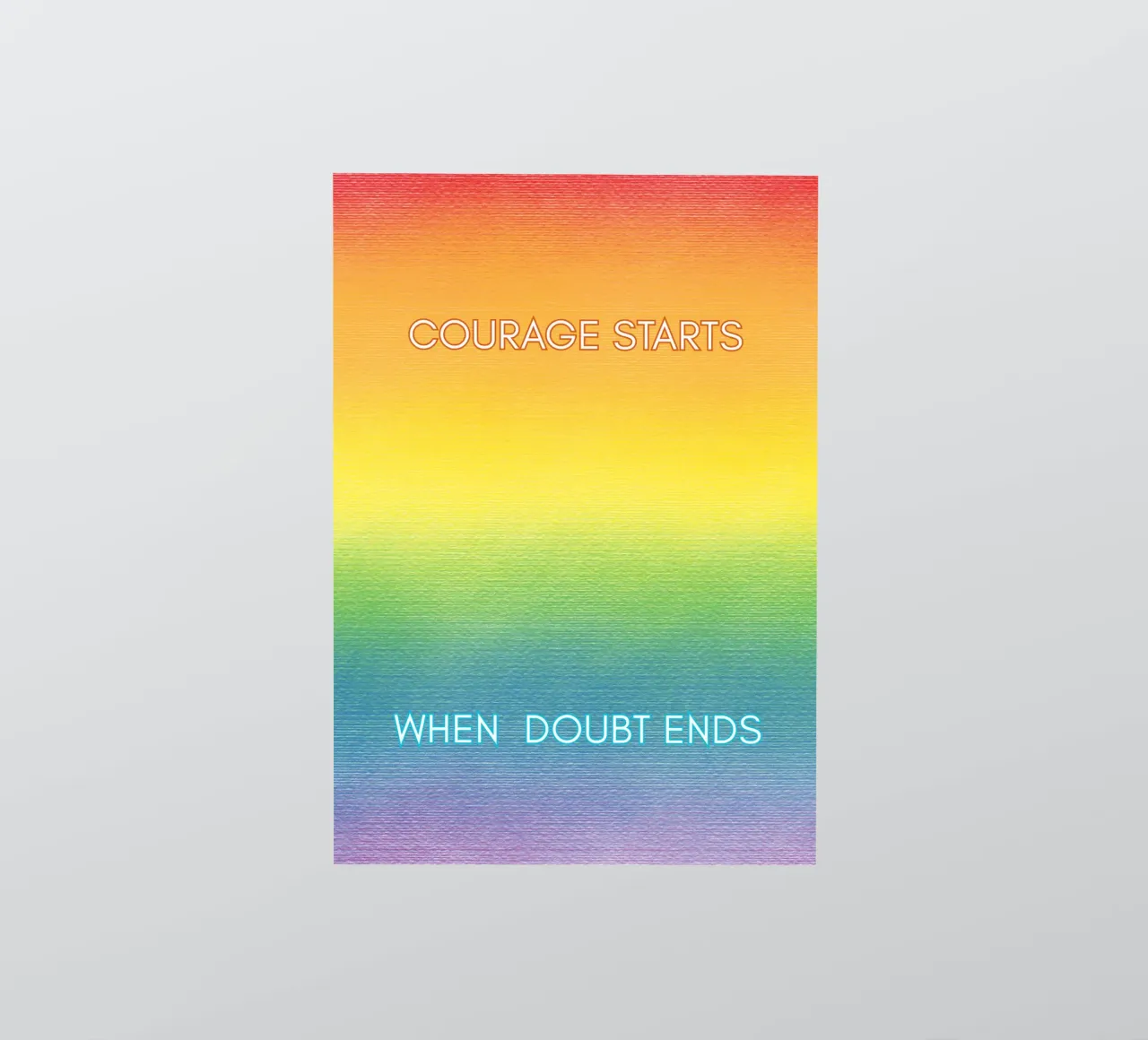 COURAGE STARTS WHEN DOUBT ENDS adesivo da SoulfireGuru