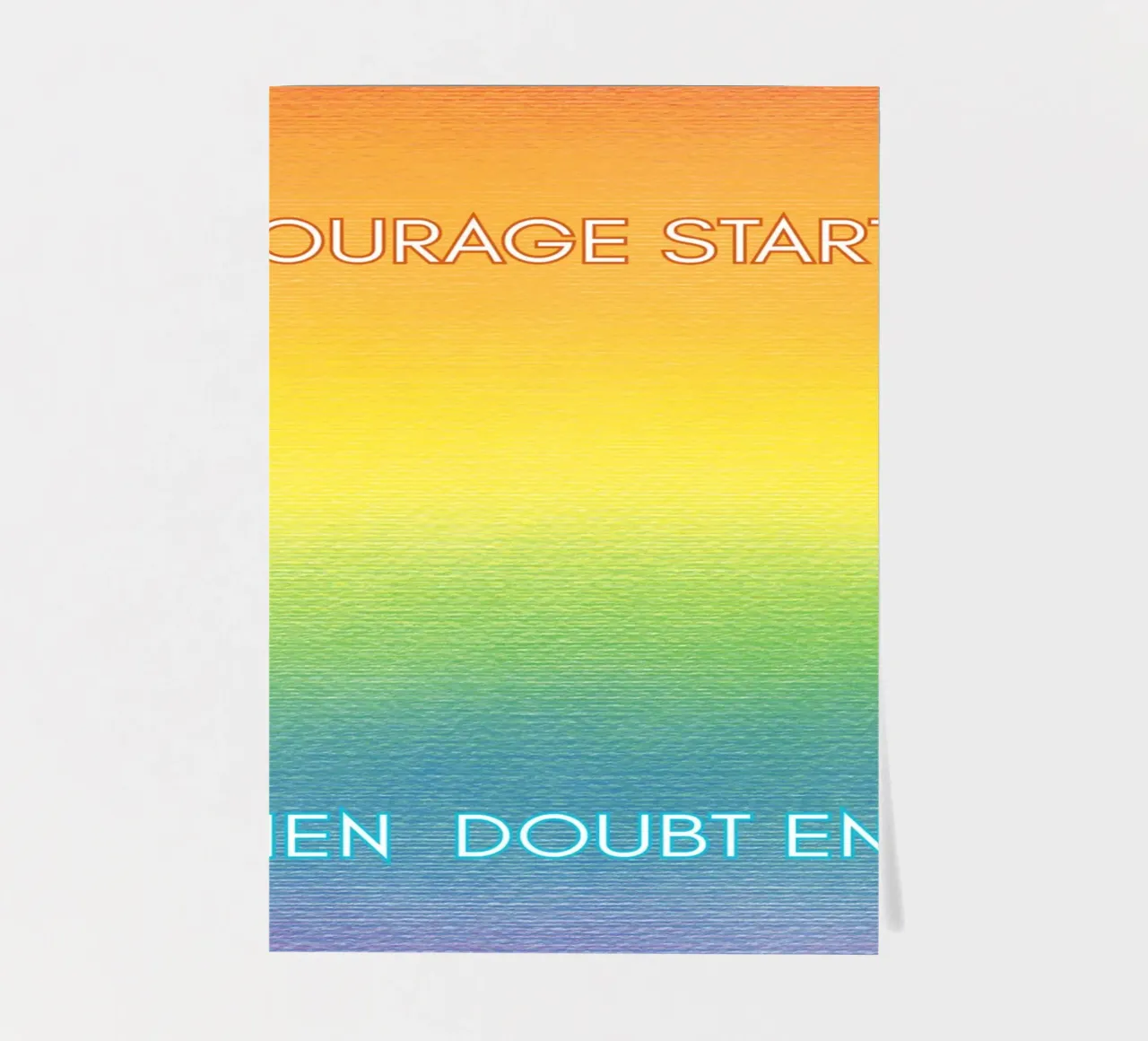 COURAGE STARTS WHEN DOUBT ENDS sticker sheet by SoulfireGuru