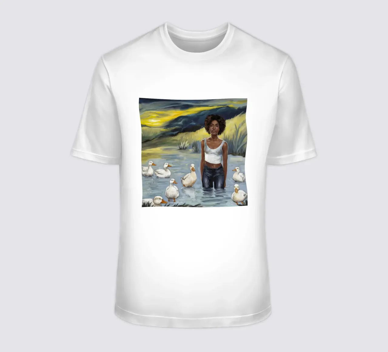 Tranquillo riflesso dell'acqua t-shirt da Ebony Carpenter