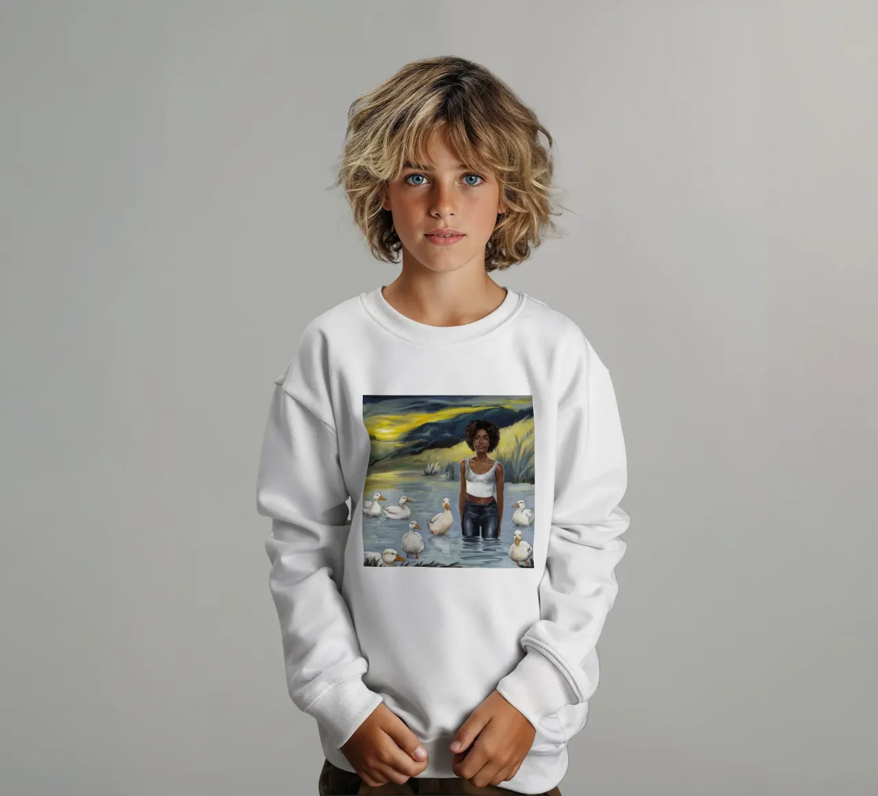 Tranquillo riflesso dell'acqua felpa bambino da Ebony Carpenter