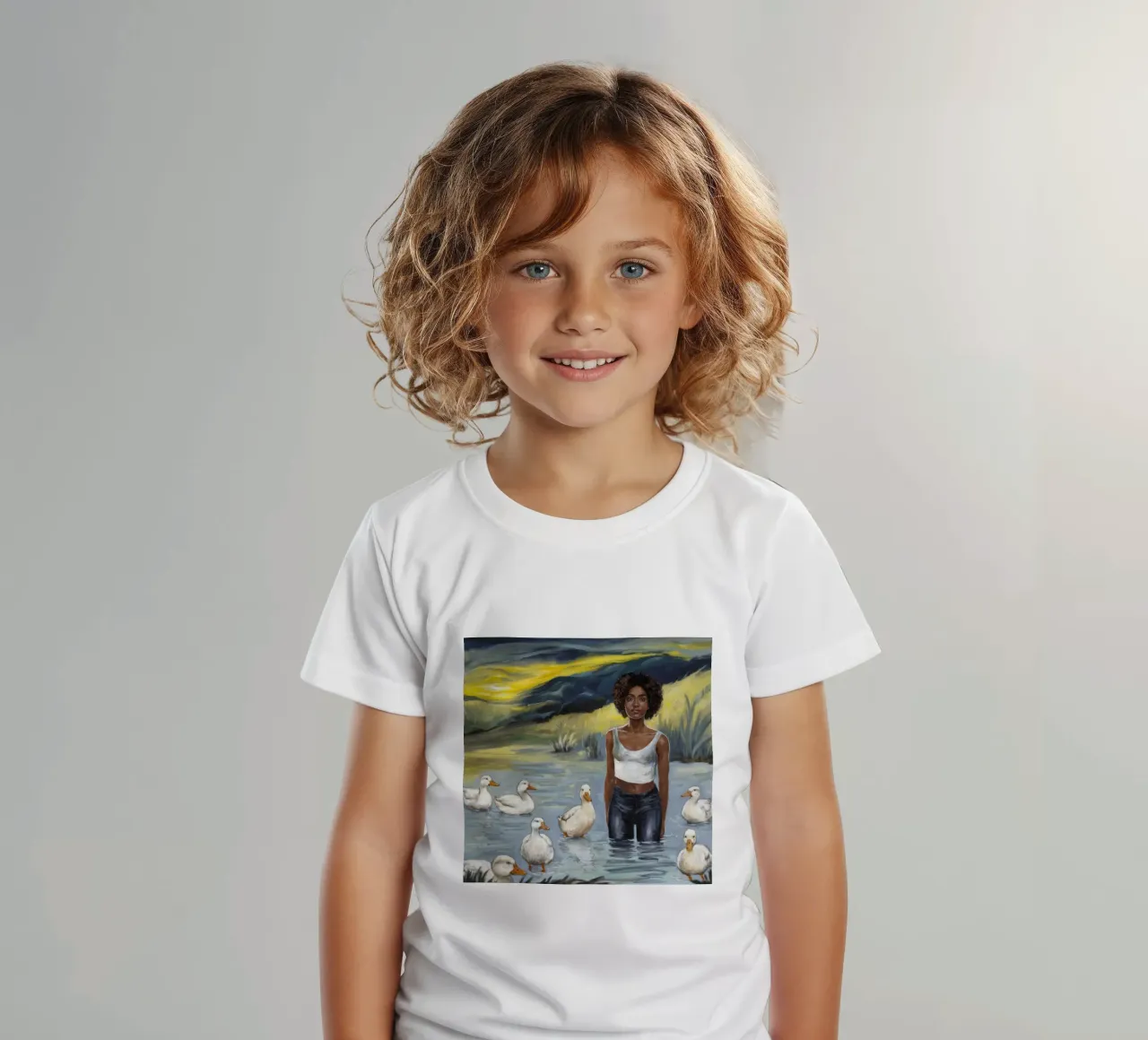 Tranquilos reflejos de agua camiseta para niños de Ebony Carpenter