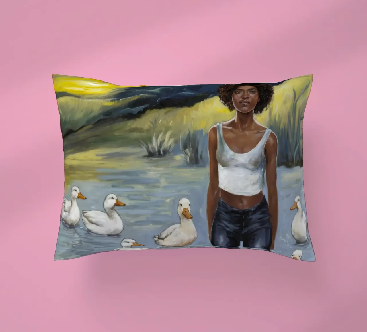 Tranquillo riflesso dell'acqua cuscino da Ebony Carpenter