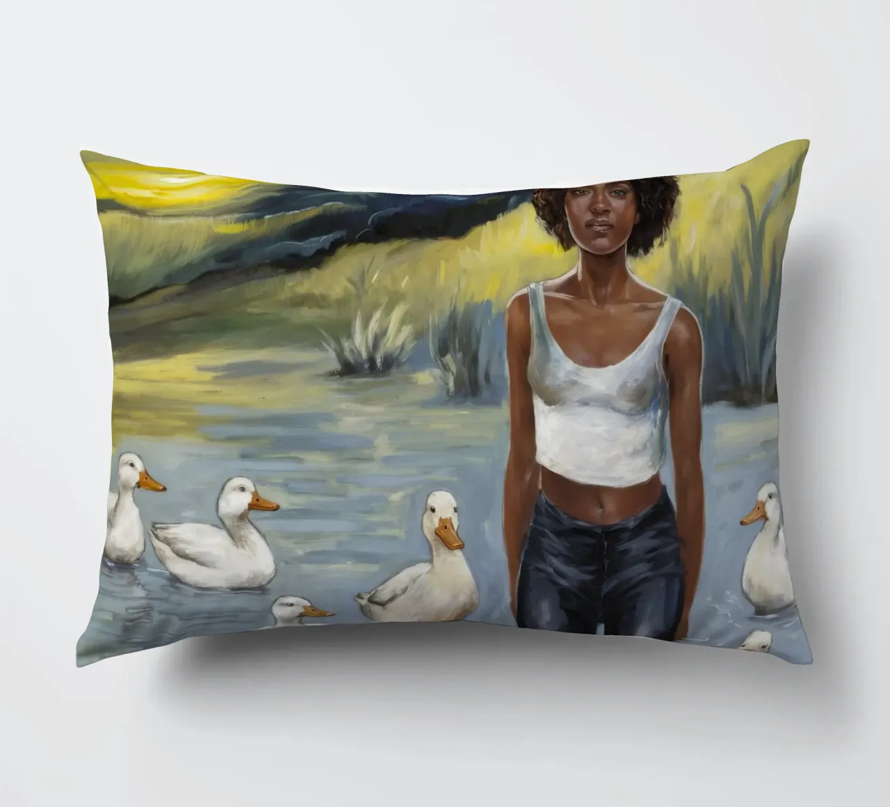 Tranquillo riflesso dell'acqua cuscino da Ebony Carpenter