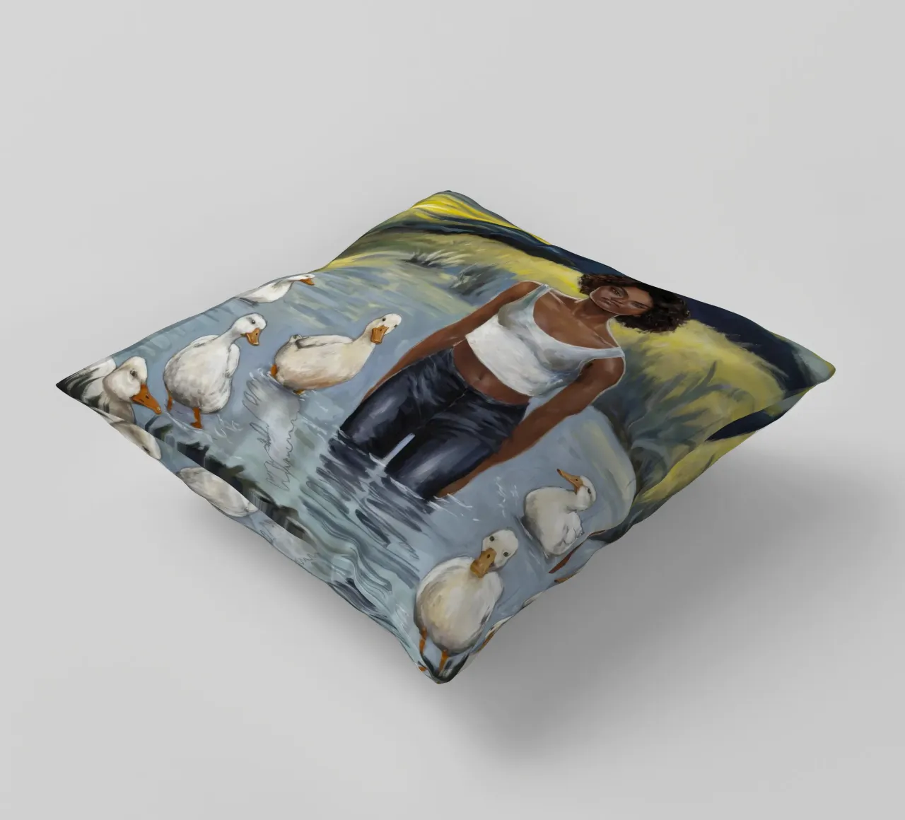 Tranquillo riflesso dell'acqua cuscino da Ebony Carpenter