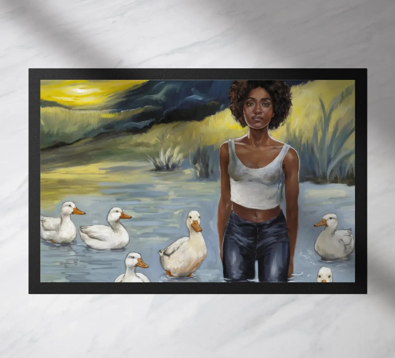 Tranquillo riflesso dell'acqua zerbino da Ebony Carpenter