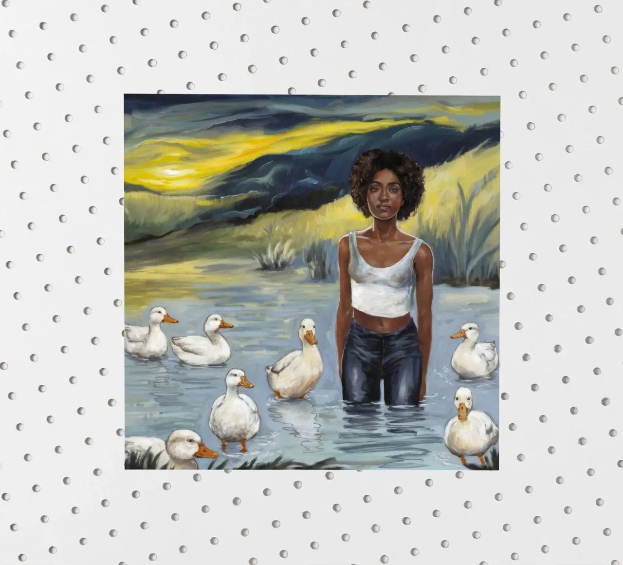 Tranquillo riflesso dell'acqua adesivo da Ebony Carpenter
