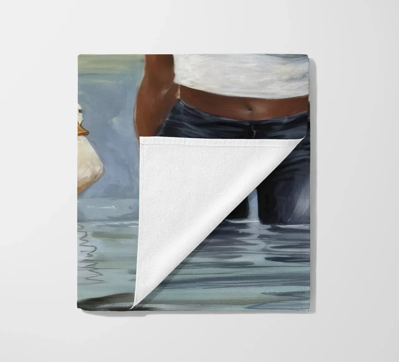 Tranquillo riflesso dell'acqua telo mare da Ebony Carpenter