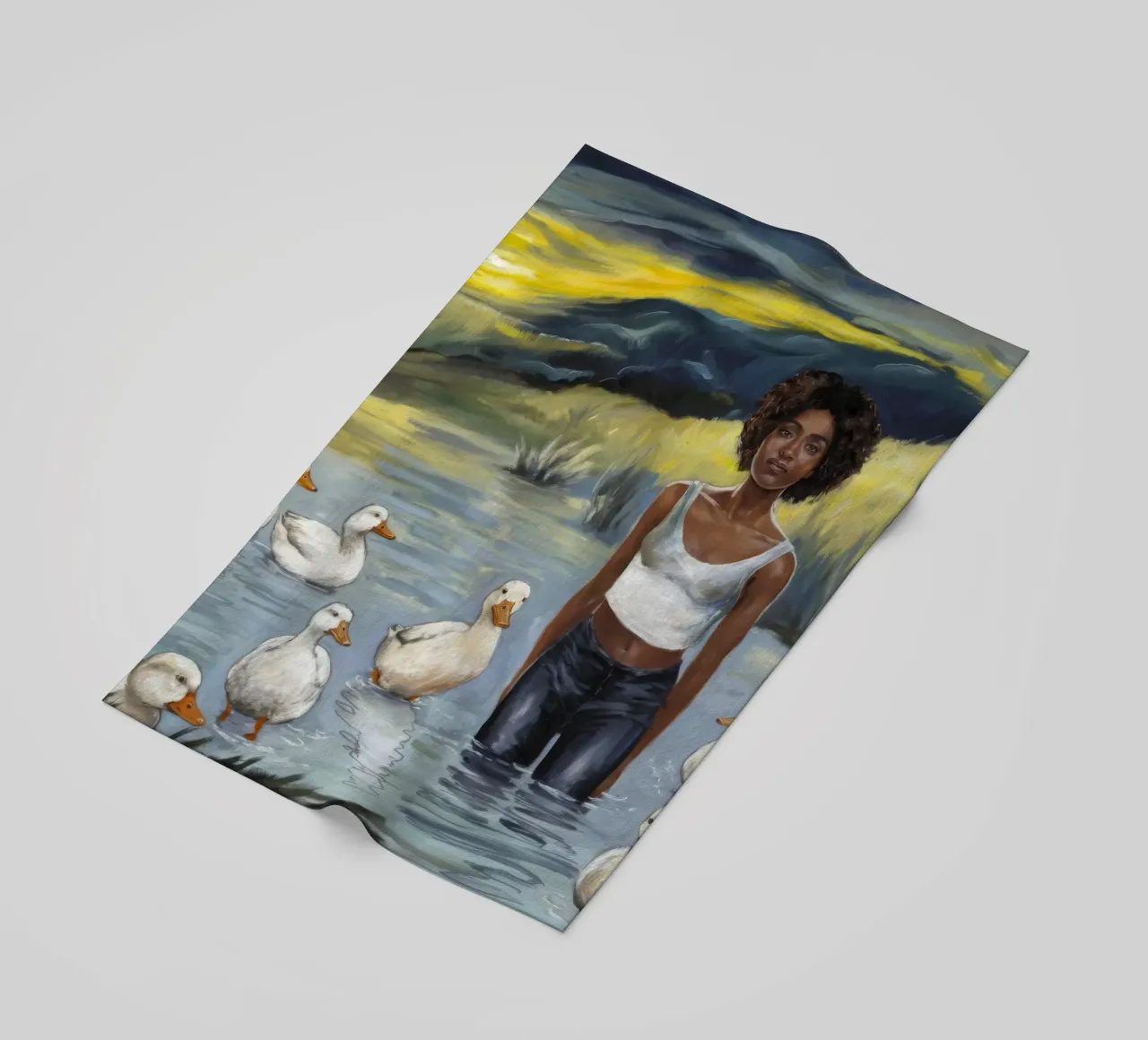 Tranquillo riflesso dell'acqua telo mare da Ebony Carpenter