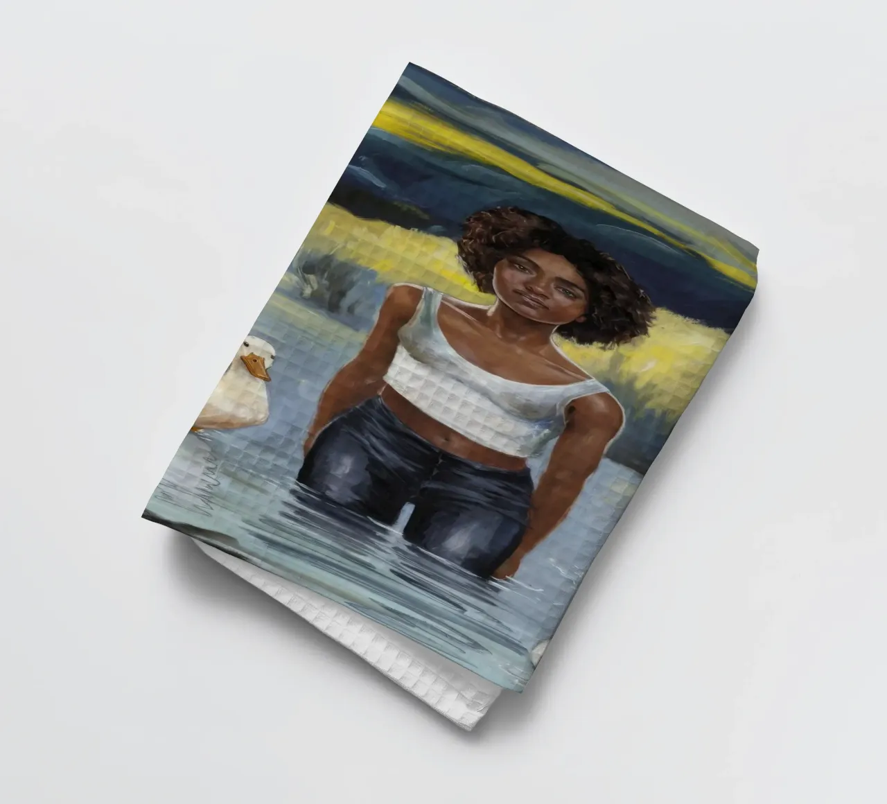 Tranquillo riflesso dell'acqua canovaccio da cucina da Ebony Carpenter