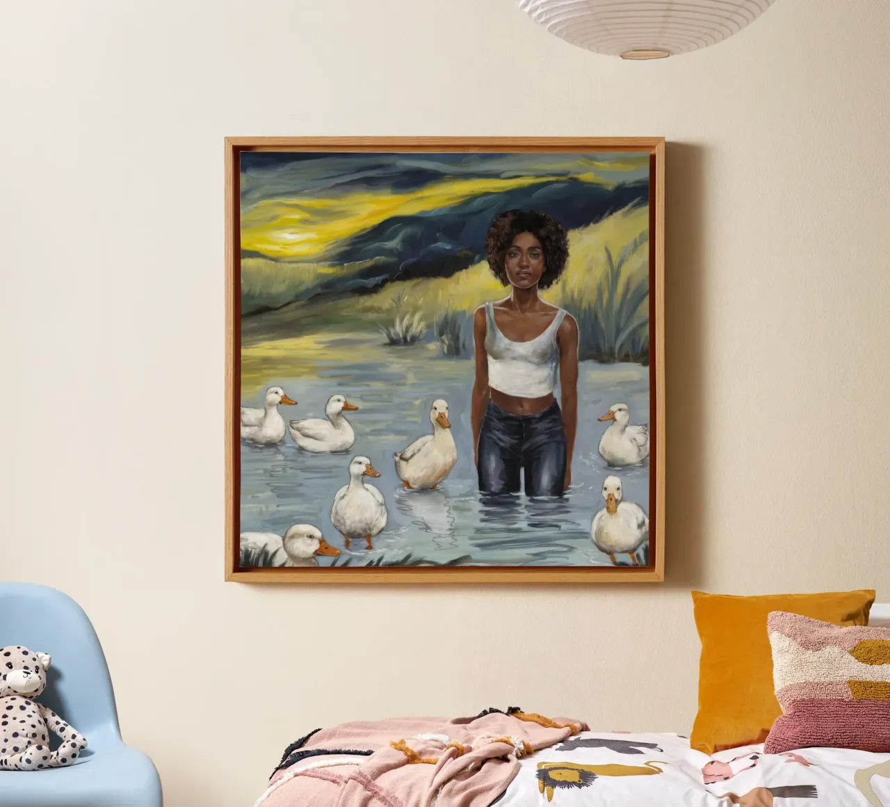 Tranquil Water Reflection canvas by Ebony Carpenter
