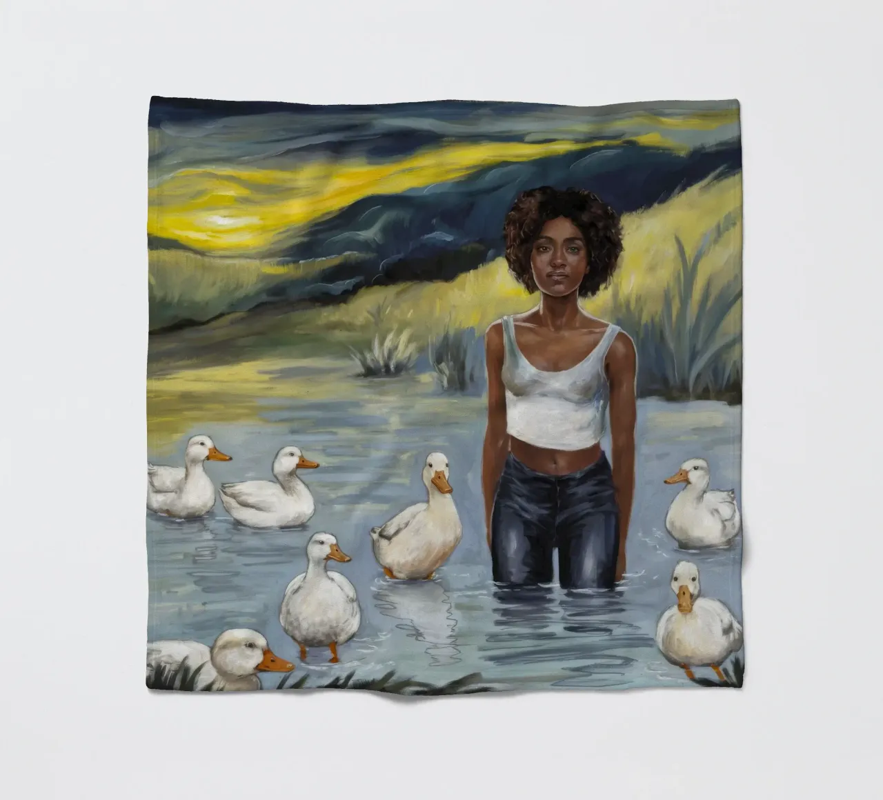 Tranquillo riflesso dell'acqua coperta in pile da Ebony Carpenter