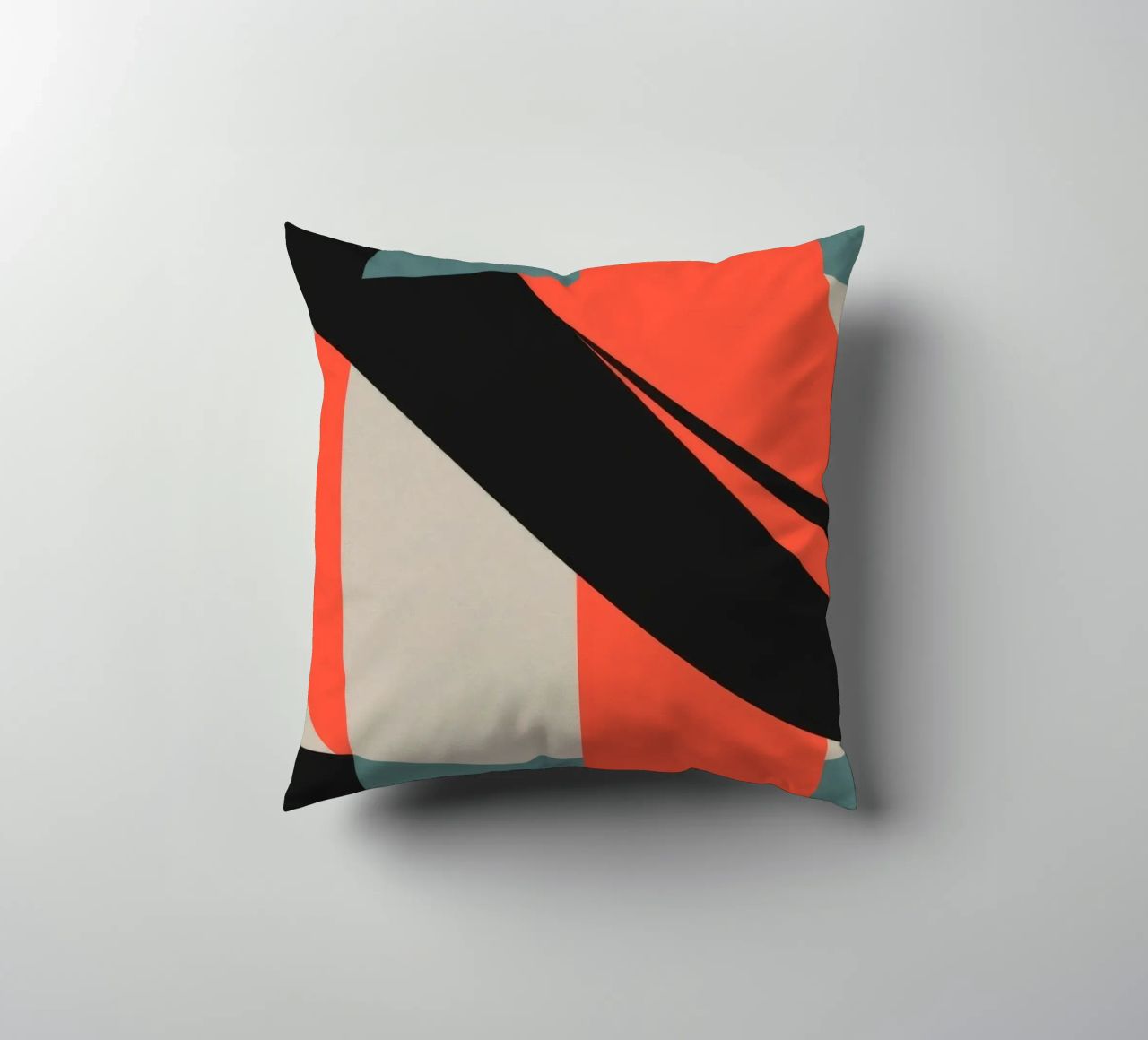 Colorato motivo astratto con forme geometriche e forme fluide. cuscino da DesignDoodle
