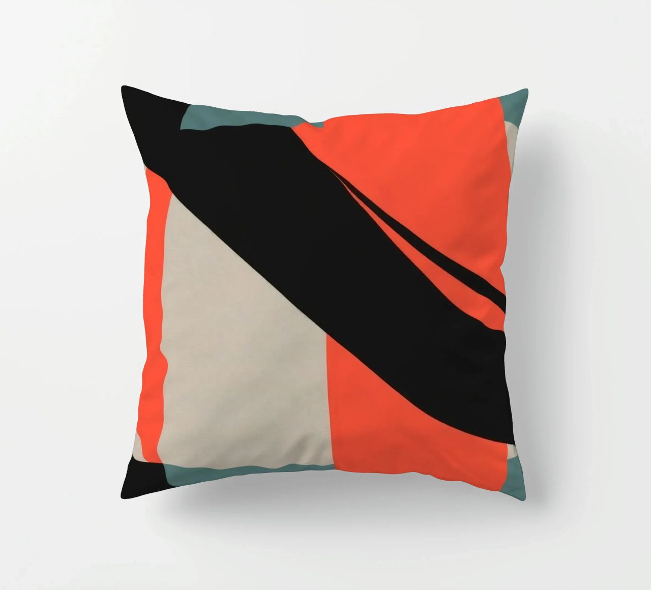 Colorato motivo astratto con forme geometriche e forme fluide. cuscino da DesignDoodle