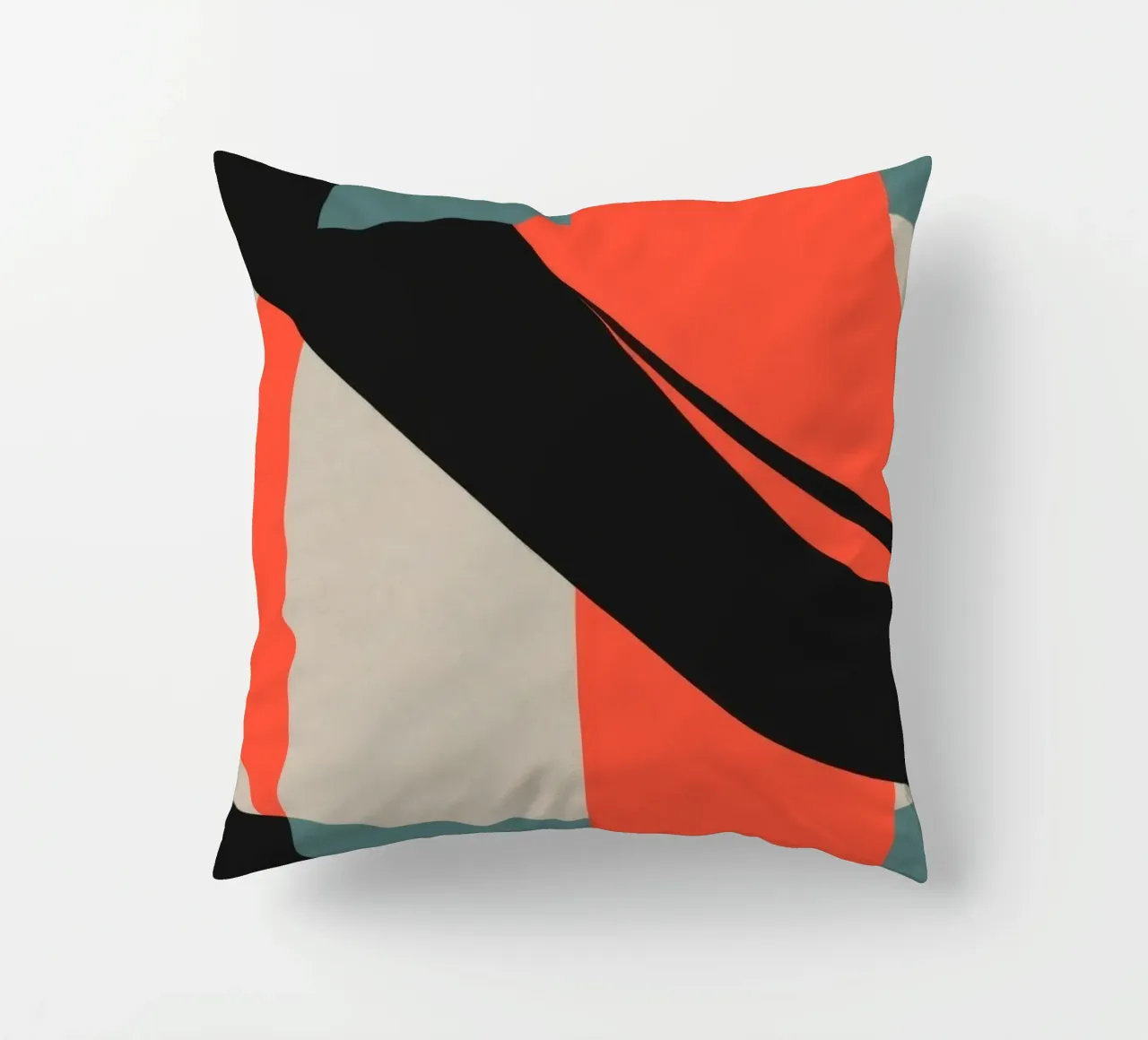 Colorato motivo astratto con forme geometriche e forme fluide. cuscino da DesignDoodle