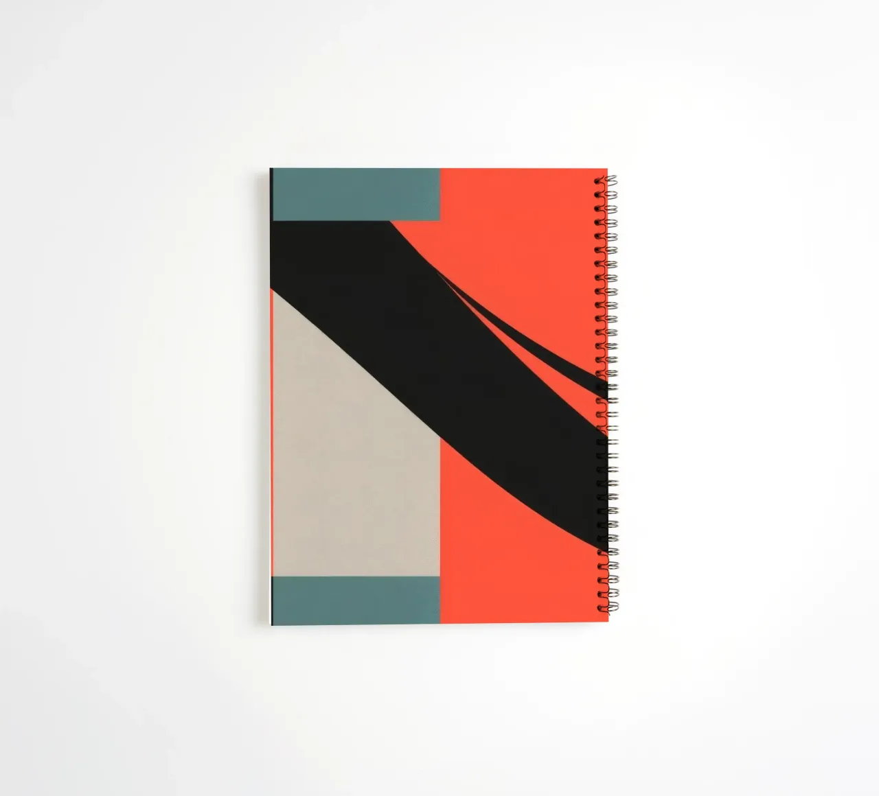 Motif abstrait coloré avec formes géométriques et fluidité. carnet à spirale de DesignDoodle