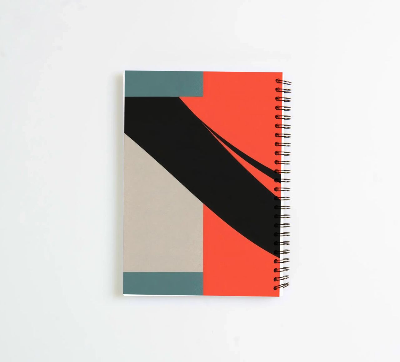 Colorful abstract pattern with geometric shapes and flowing spiral notebook by DesignDoodle