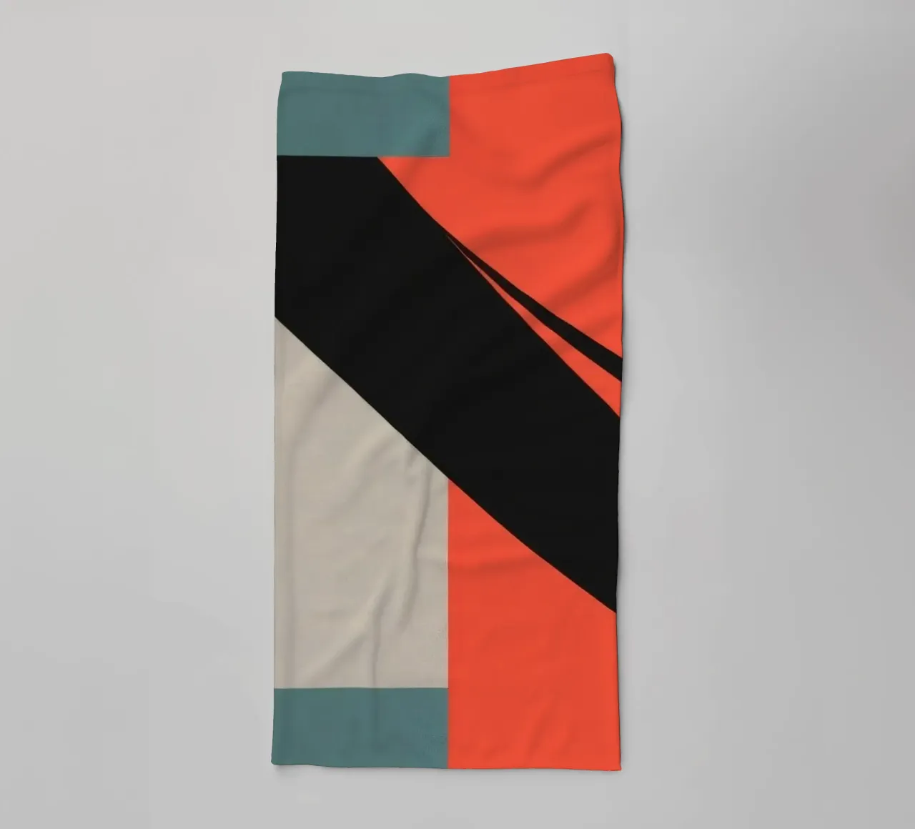 Colorful abstract pattern with geometric shapes and flowing towel by DesignDoodle