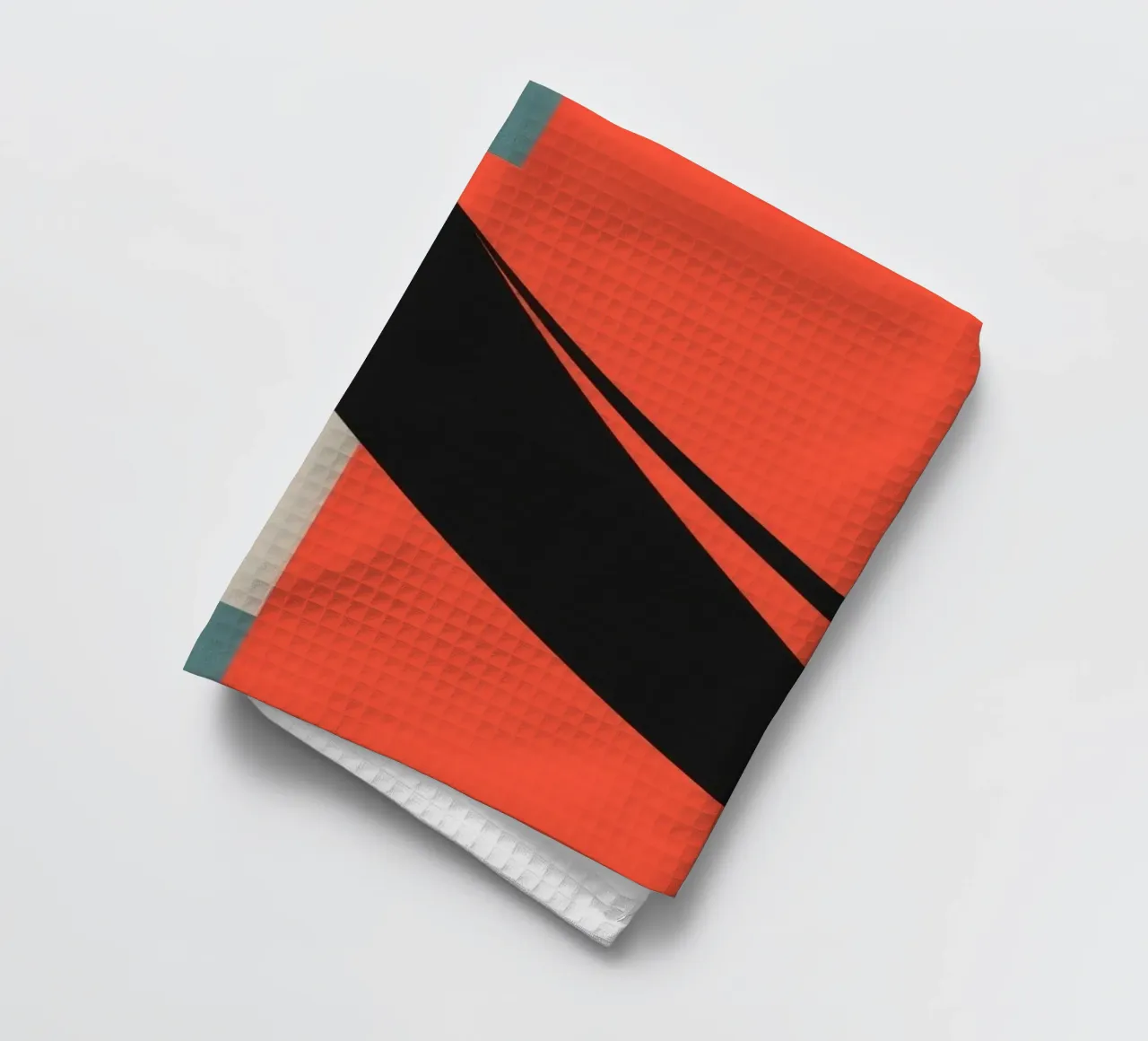 Colorful abstract pattern with geometric shapes and flowing tea towel by DesignDoodle