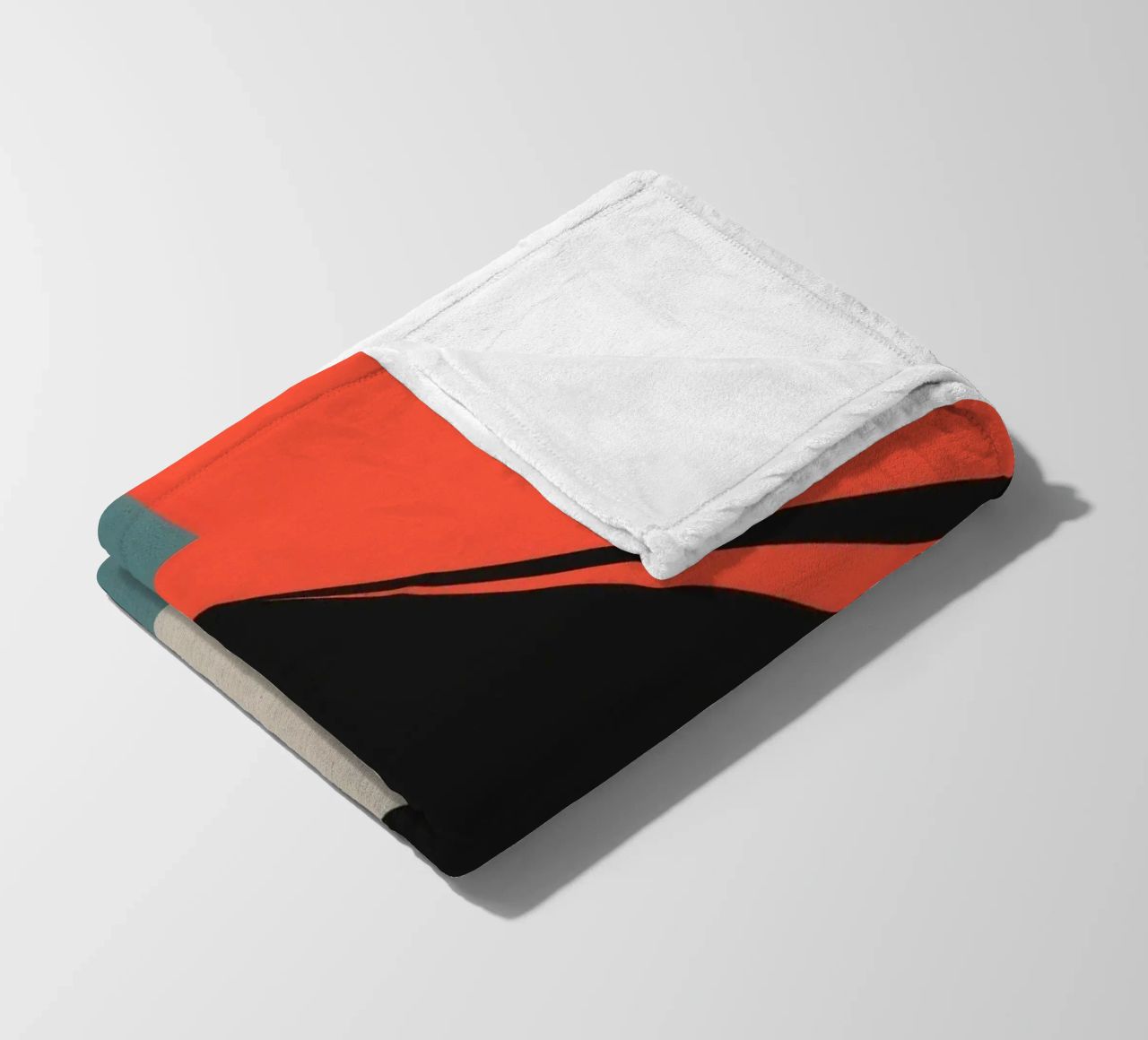 Colorful abstract pattern with geometric shapes and flowing fleece blanket by DesignDoodle