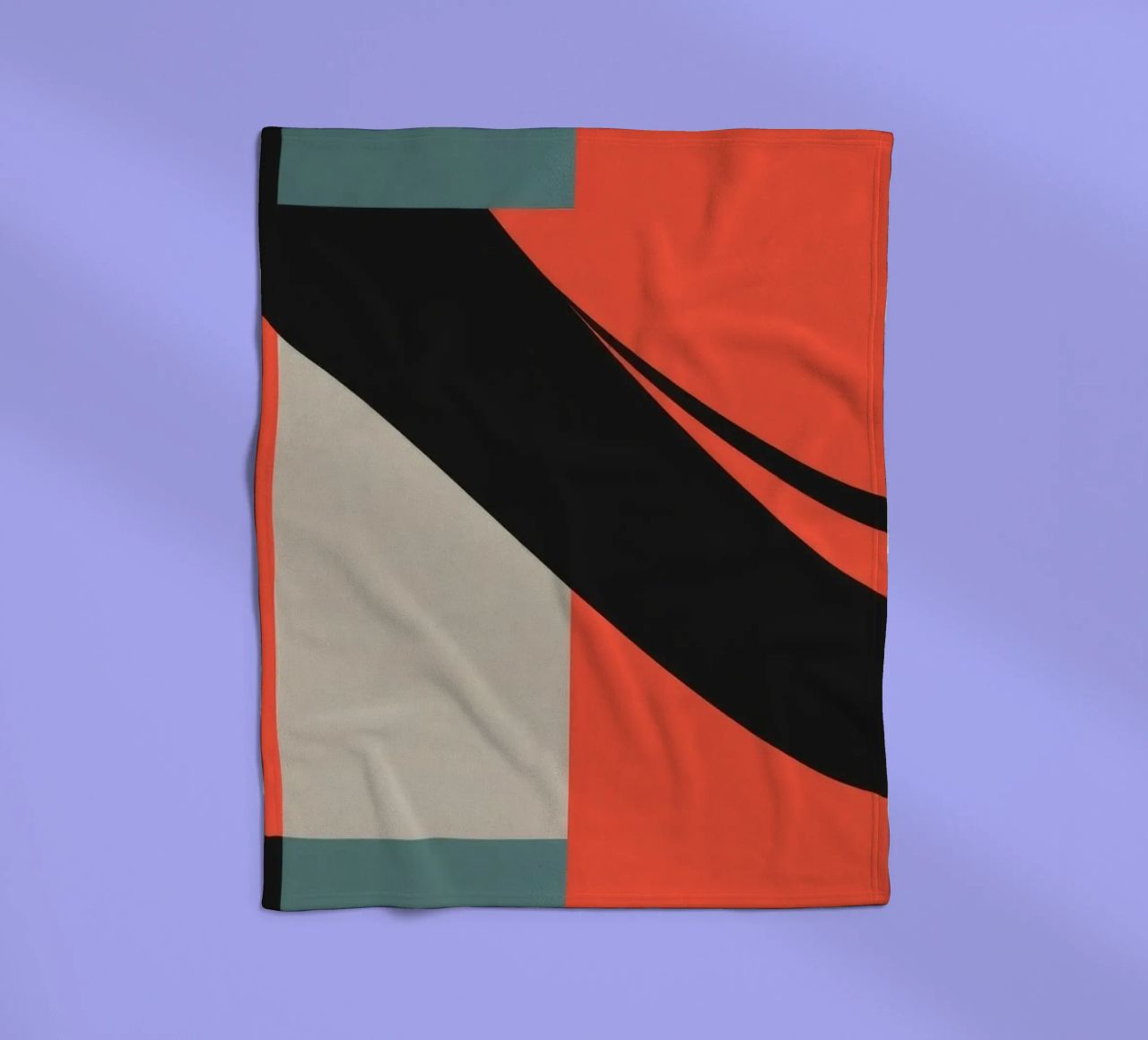 Colorful abstract pattern with geometric shapes and flowing fleece blanket by DesignDoodle