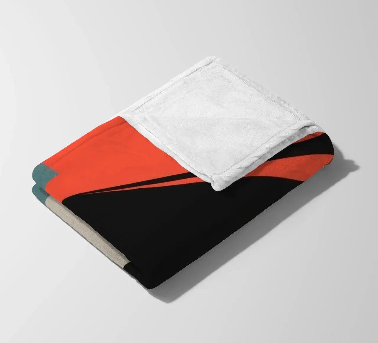 Colorful abstract pattern with geometric shapes and flowing fleece blanket by DesignDoodle