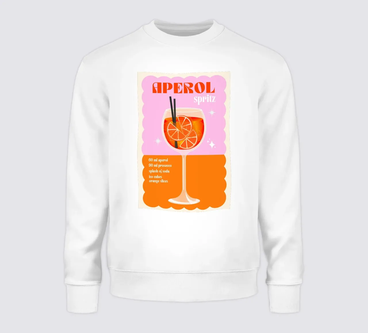 Cóctel Aperol Spritz Print sudadera de PrintStudio