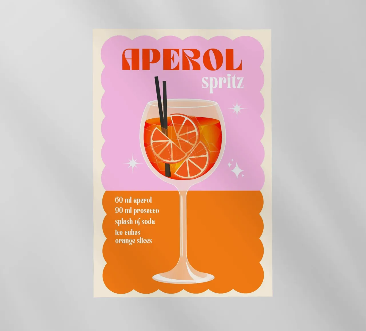 Cóctel Aperol Spritz Print lámina retroiluminada de PrintStudio