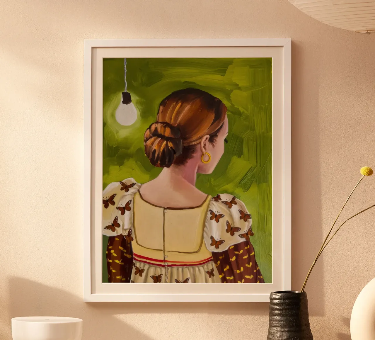 Eleganza verde oro poster con telaio in alluminio da Ebony Carpenter