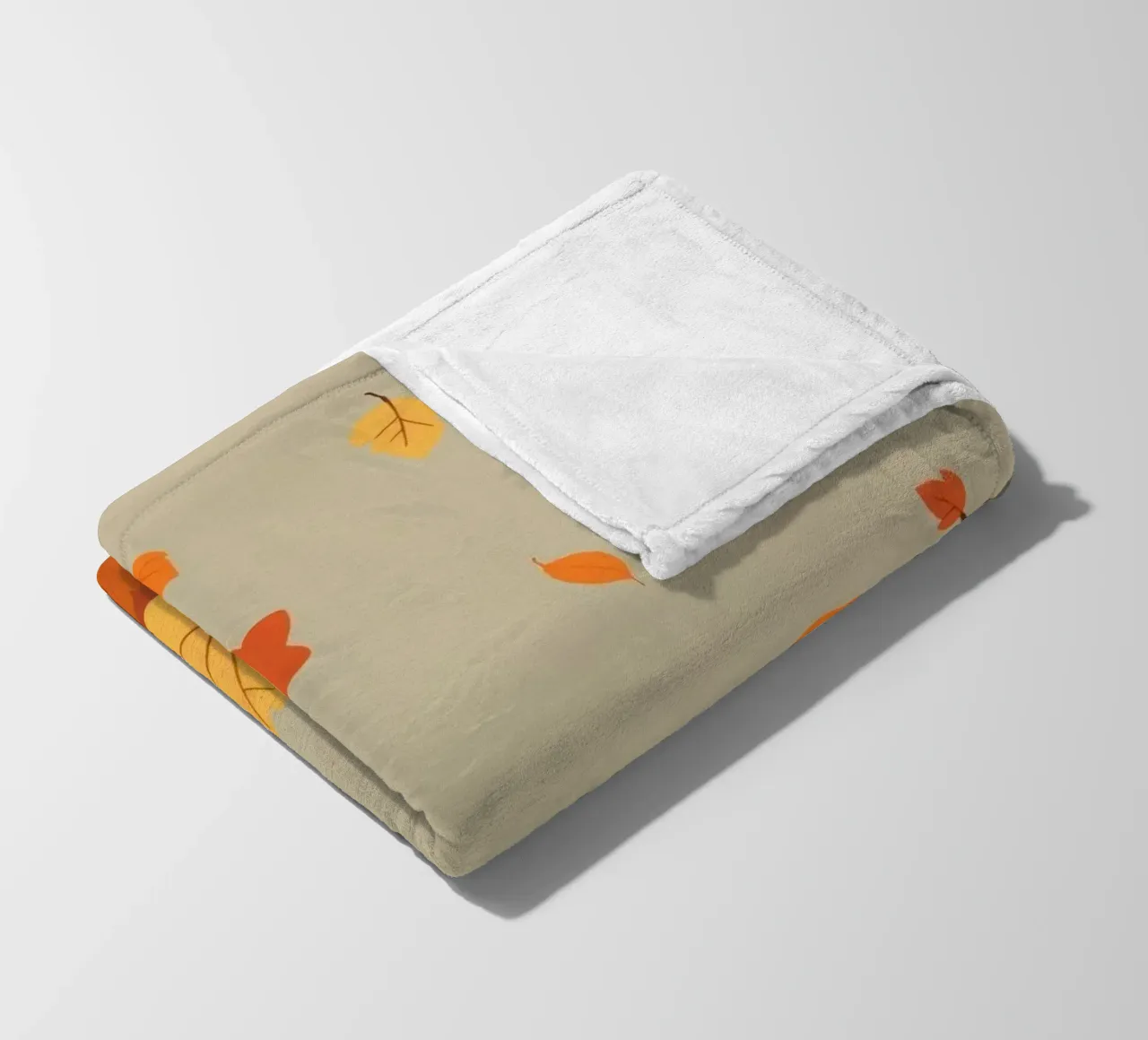 Colorful autumn landscape with falling leaves and bare trees fleece blanket by DesignDoodle
