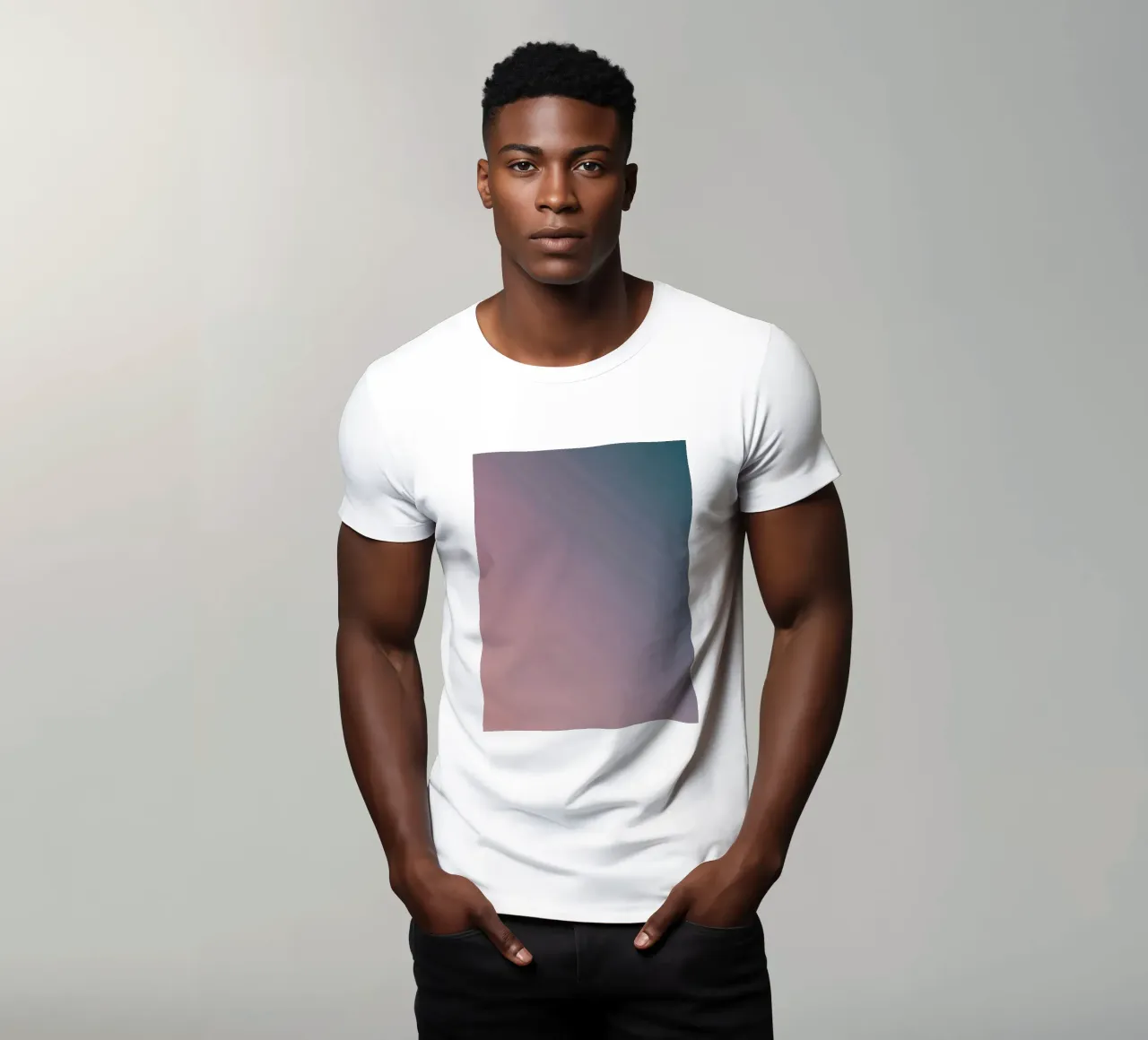 Bunte Farbverläufe von warmem Pfirsich bis zu kühlem Teal T-Shirt von DesignDoodle